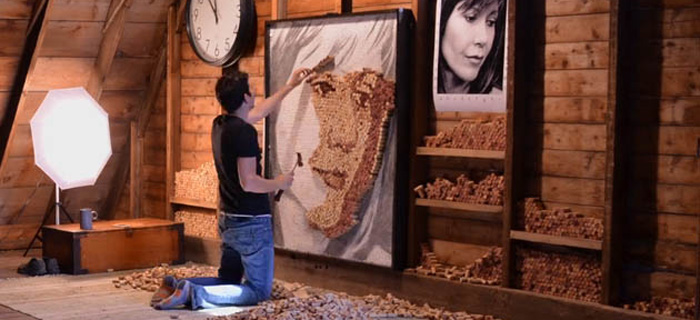 Слика со помош на тапи за вино