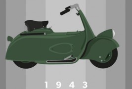 Еволуцијата на „Веспа“ од 1943 до 2013 година